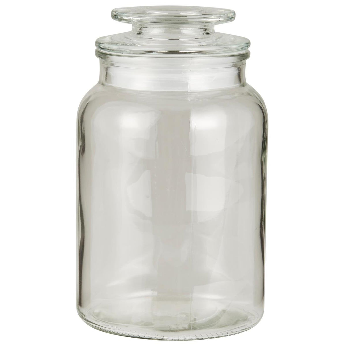 Oppbevaringsglass fra Ib Laursen i klart glass med tett glasslokk og kapasitet på 1250 ml