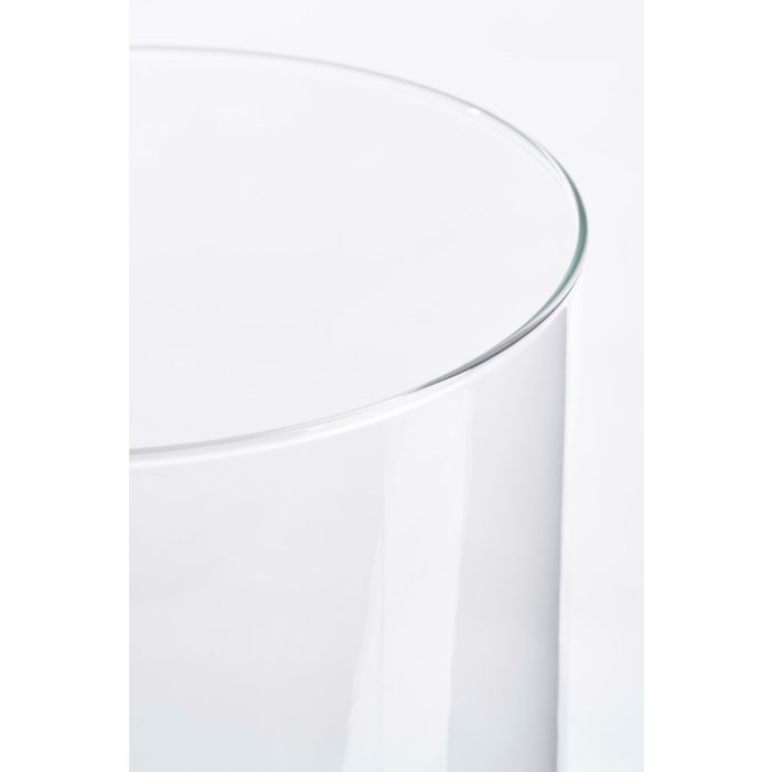 Kanten af glasset på Cylinder glasvase 25 cm høj 12 cm i dia