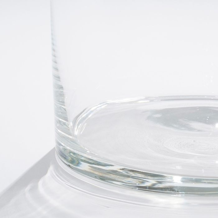 Bunden på Cylinder glasvase 25 cm høj 12 cm i dia