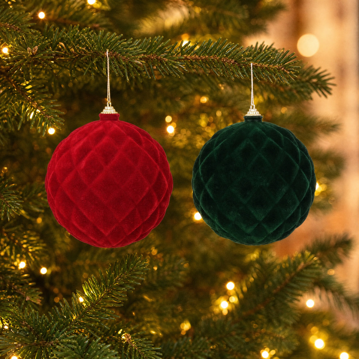 Julekule i plast 15 cm i diameter