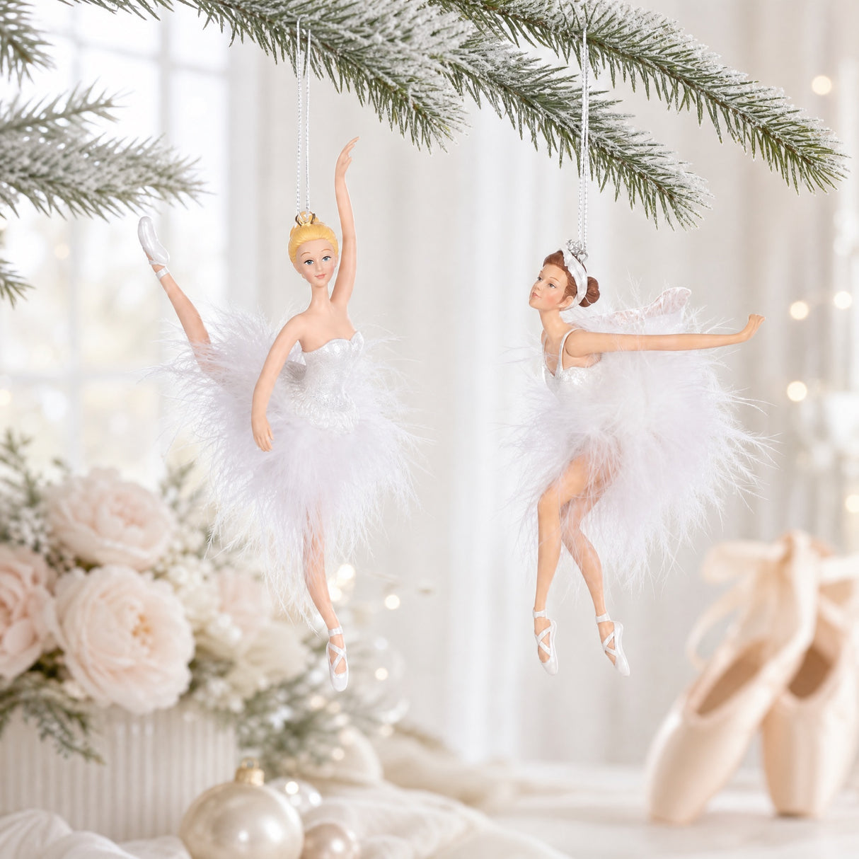 Ballerina med fjerskørt