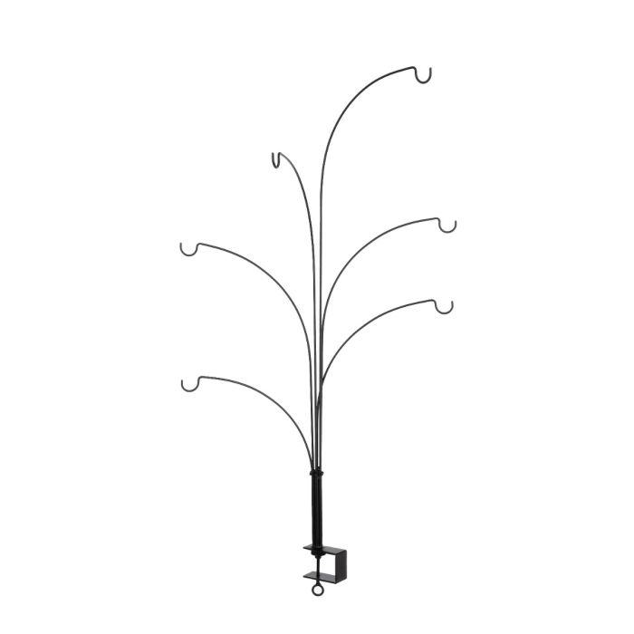 Dekorationstræ med bordklemme sort 84 cm højt