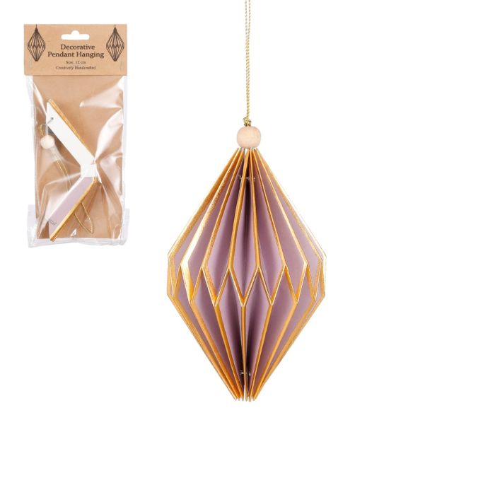 Håndlavet Diamant lilla 15 cm høj