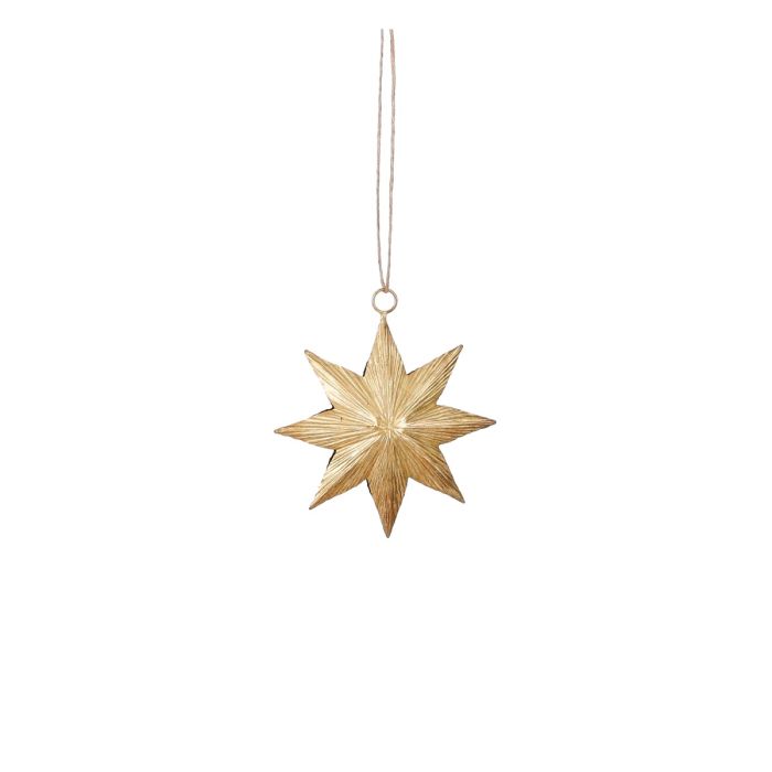 Stjerne i guldfarvet diameter 12 cm