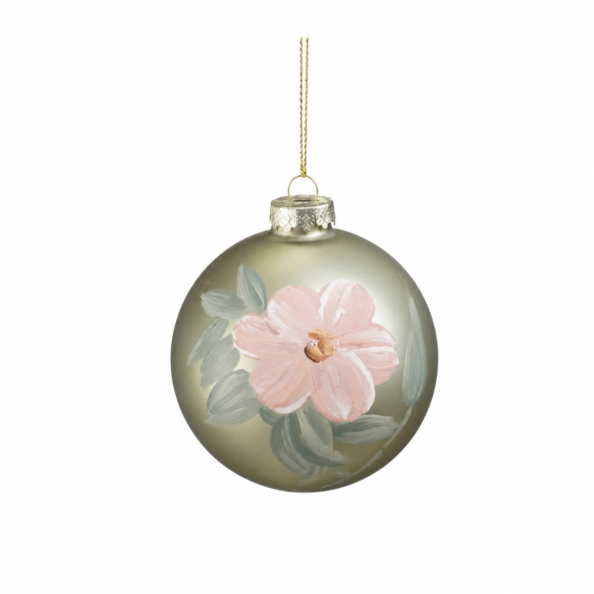 Julekuler med malte blomster