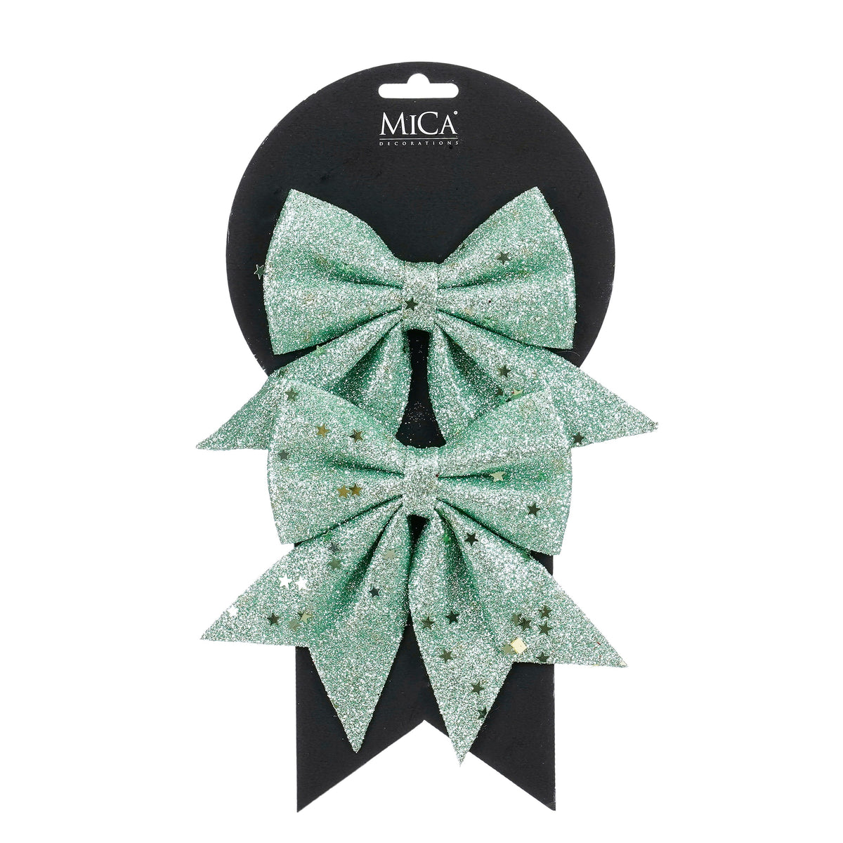 Mintgrønne sløyfer 12 cm brede 2-pak
