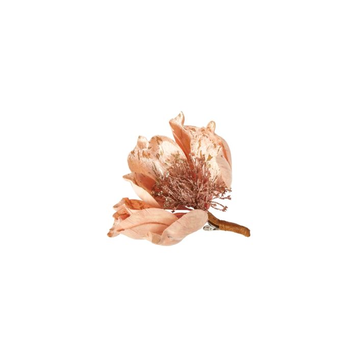 Blomsterhoved med klips magnolia beige