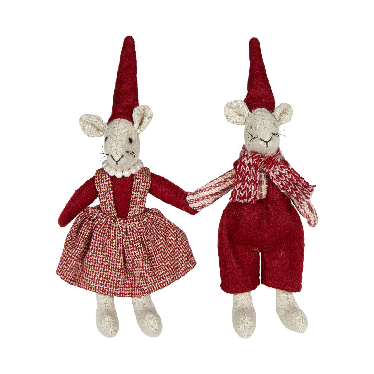 Noa & Nelli i stoff med magnetpoter, 14 cm høye, fra Speedtsberg