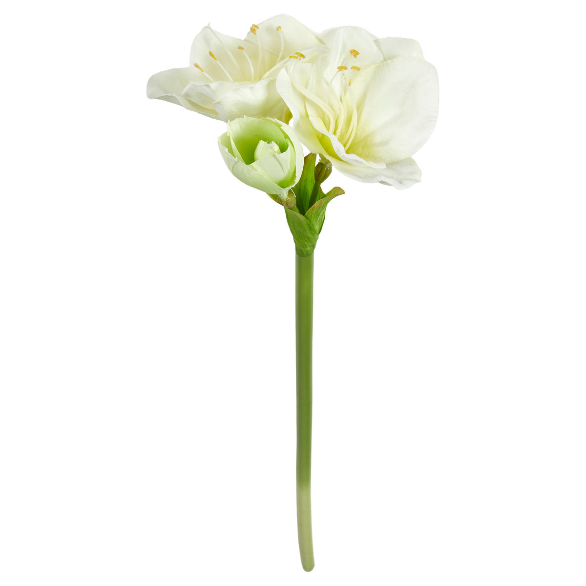 Kunstig amaryllisstilk med hvite blomster 62 cm lang fra Speedtsberg