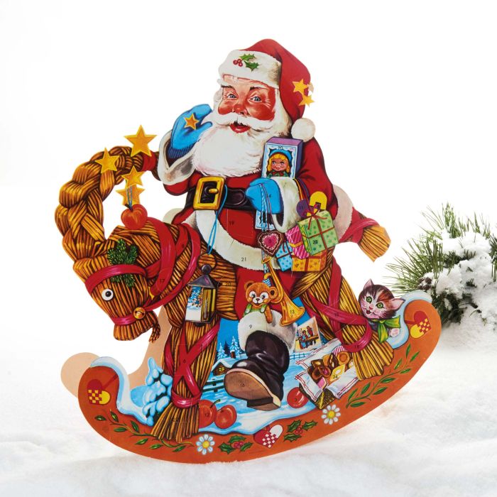 Julekalender julemand på gyngehest