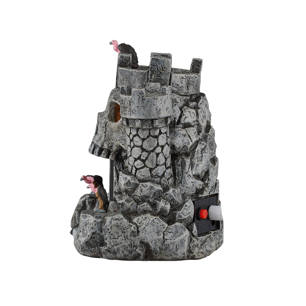 Skull Castle med uhyggeligt lys og gribbe til Halloween dekoration fra Lemax