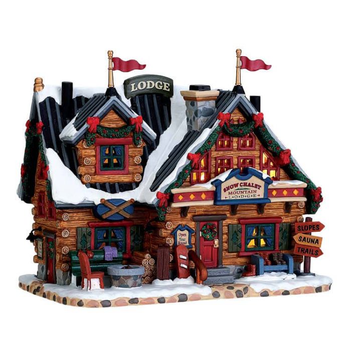 Apres-ski Lodge med lys fra Lemax til juleby