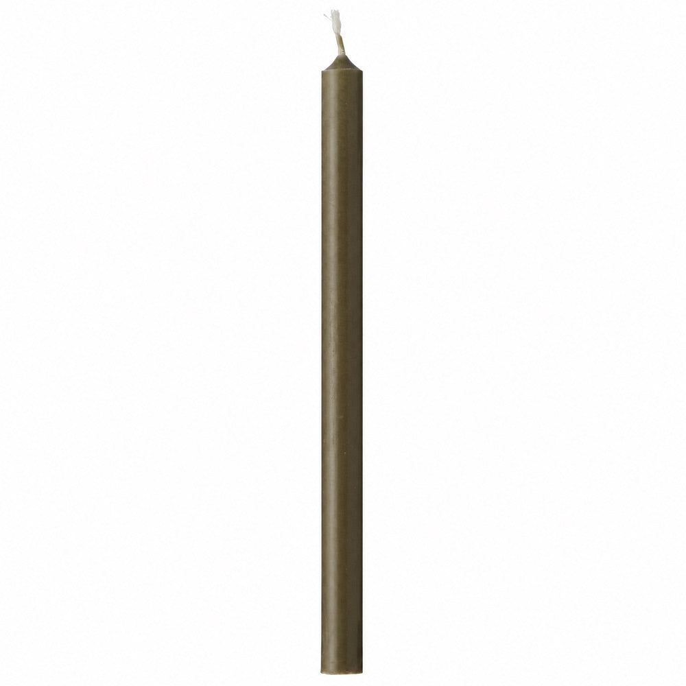 Stearinlys olivengrønne 5-pak