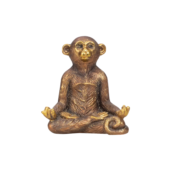 Abe dyrker yoga guldfarvet nuancer 24 cm høj