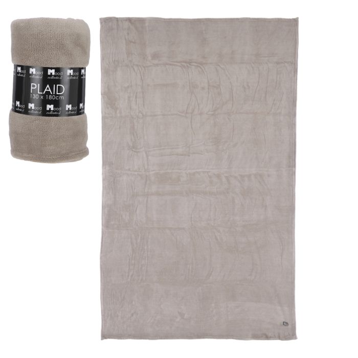 Fleece plaid beige