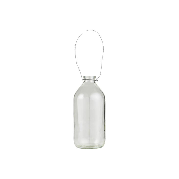 Ib Laursen dekorations glasflaske med metalwire 500 ml
