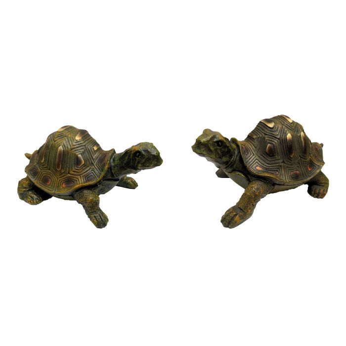 Skildpadde 18 cm lang med flotte optegnet skjold