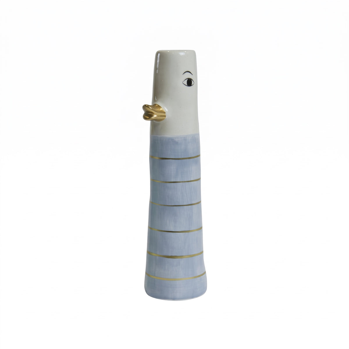 Vase og 18 cm lyseblå & lysegrå