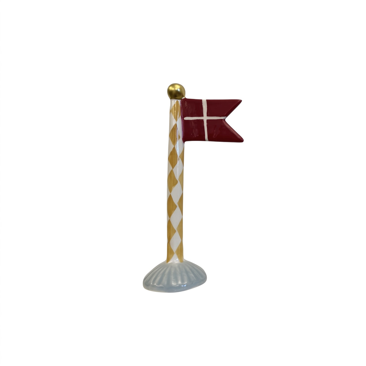 Flag 19 cm højt med harlekinsmønster