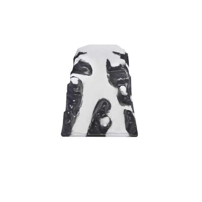Bjergfundament Dobbelt skibakke, der er plads til et julehus på toppen.