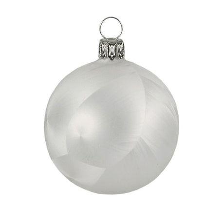 Julekugler i glas hvide 7 cm 4-pak