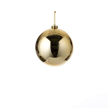 Stor julekugle guldfarvet diameter 15 cm