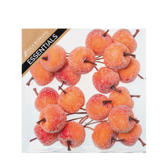 Frostede orange æbler på wire