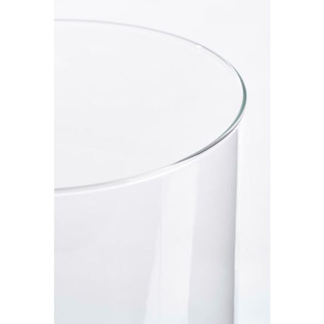 Kanten af glasset på Cylinder glasvase 25 cm høj 12 cm i dia