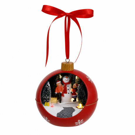 Julekuler med vinterlandskap