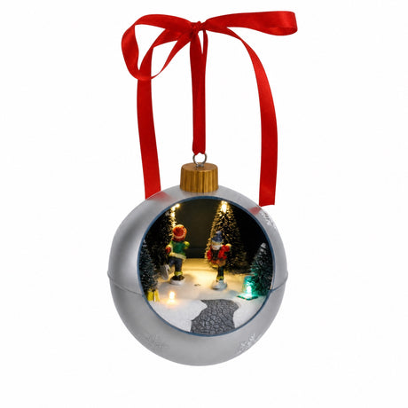 Julekuler med vinterlandskap