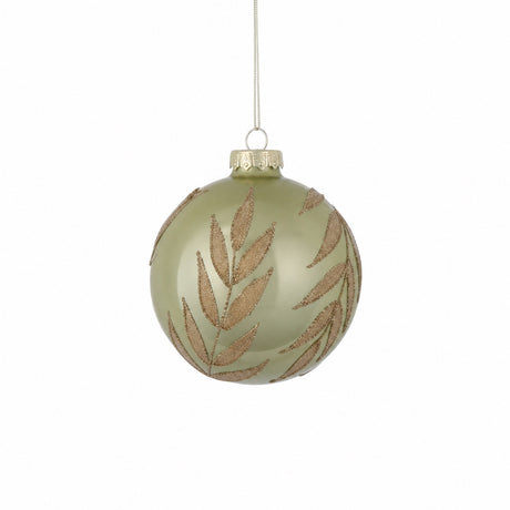 Julekule med bladmønster