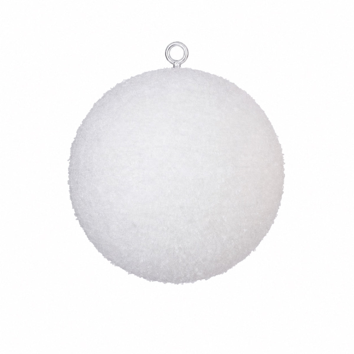 Julekuler i flamingo med snø, Ø 20 cm
