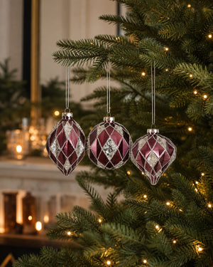 Julekule med rutemønster