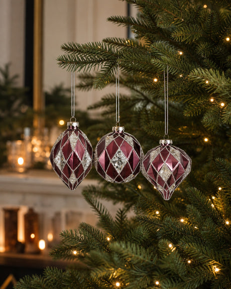 Julekule med rutemønster