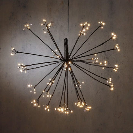 Hængende mælkebøttefrø med LED-lys 58 cm i dia