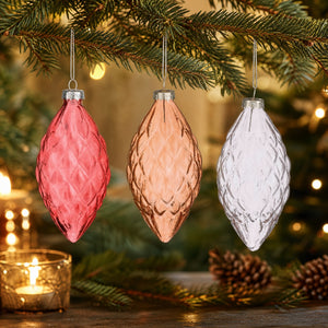 Julekuler grankogler i klart glass