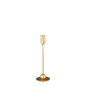 Gusto lysestage 22 cm høj guldfarvet