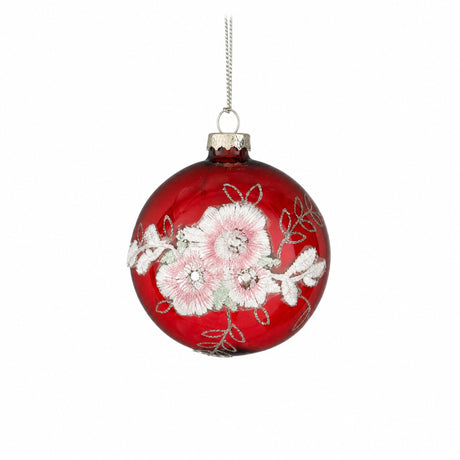 Julekuler med blomstermotiver