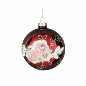 Julekuler med blomstermotiver