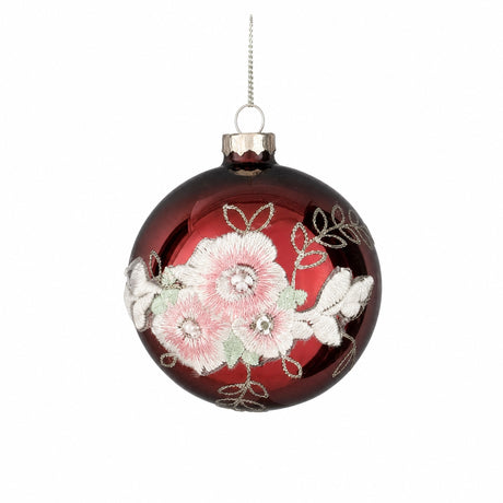 Julekuler med blomstermotiver