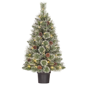 Vandans Juletræ med lys & kogler 90 cm højt