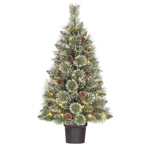 Vandans Juletræ med lys & kogler 90 cm højt