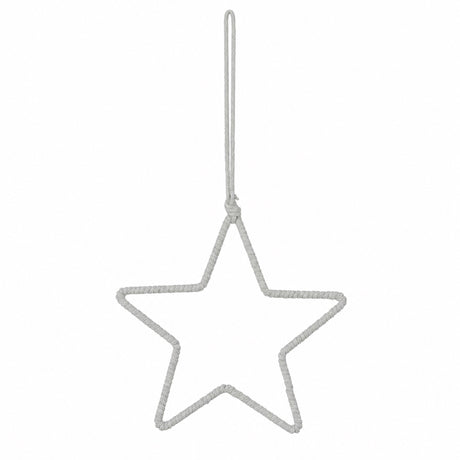 Stjerne med farget tvinnet snor, Ø 20 cm