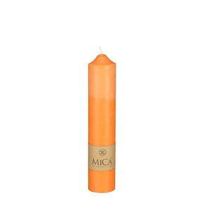 Bloklys 25 cm højt 5 cm i dia orange 
