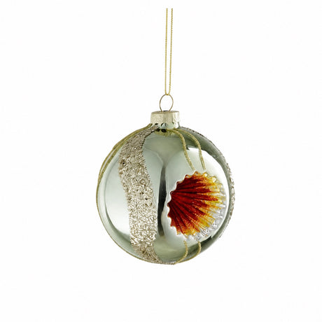 Julekule reflekskule rød eller mint 8 cm i dia