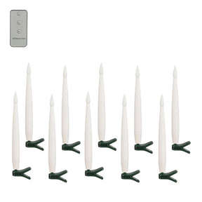 Hvide LED-lys med klips 10-pak