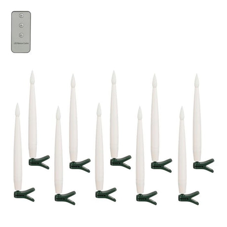 Hvide LED-lys med klips 10-pak