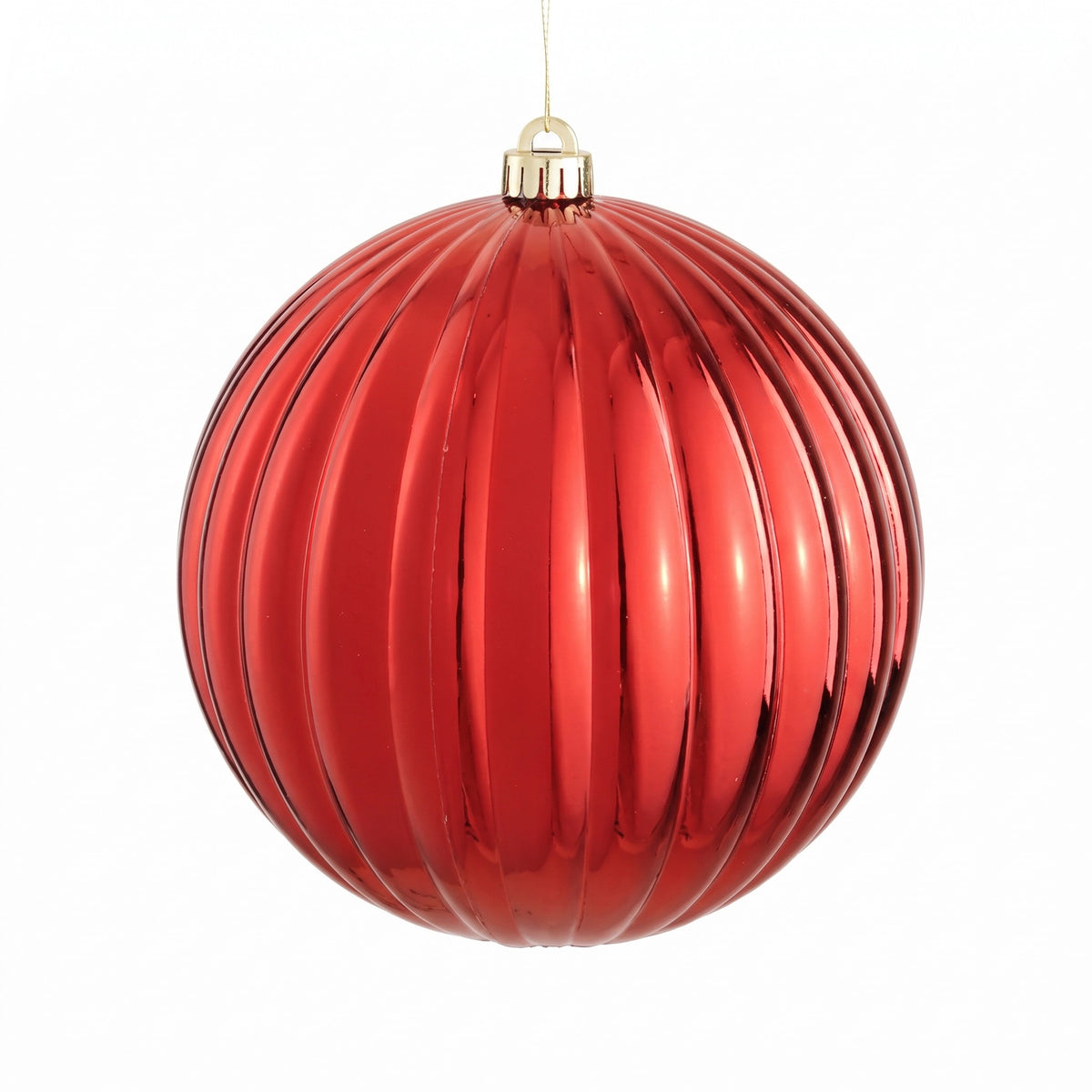 Stor julekule med riller 20 cm i dia