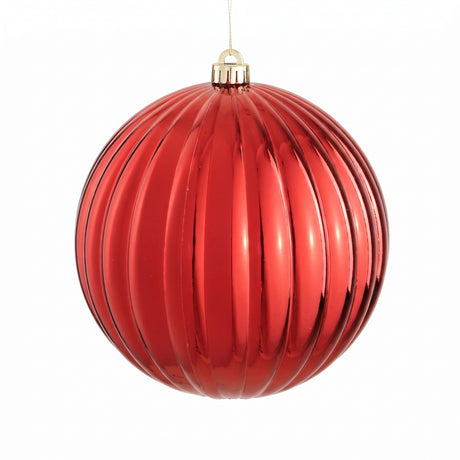 Stor julekule med riller 20 cm i dia