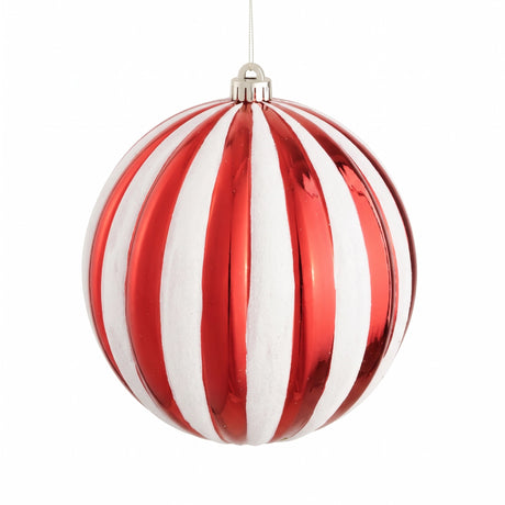 Stor julekule med riller 20 cm i dia